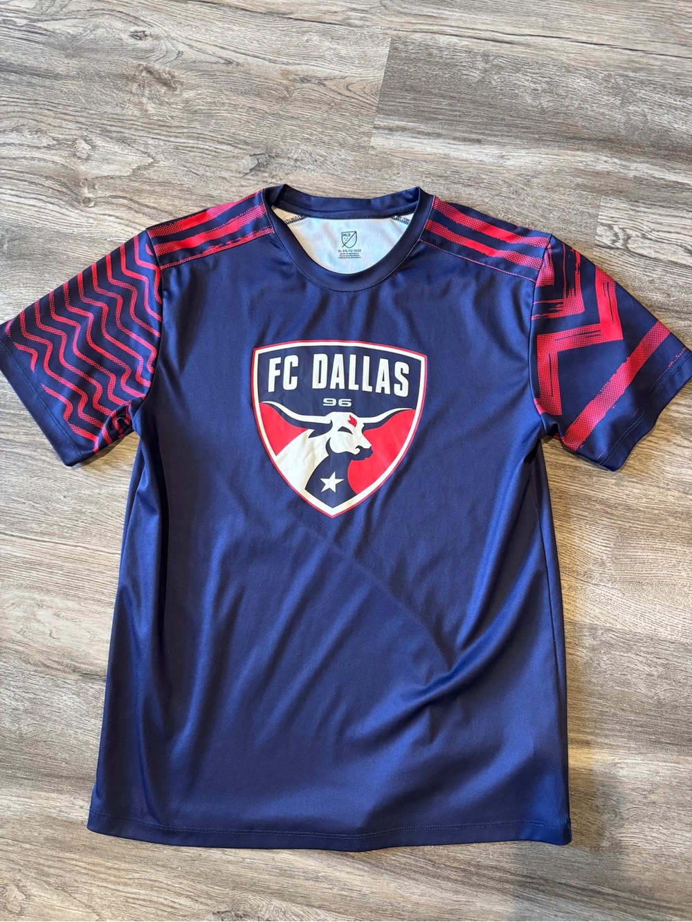 Navy & Red Kids Soccer Jersey